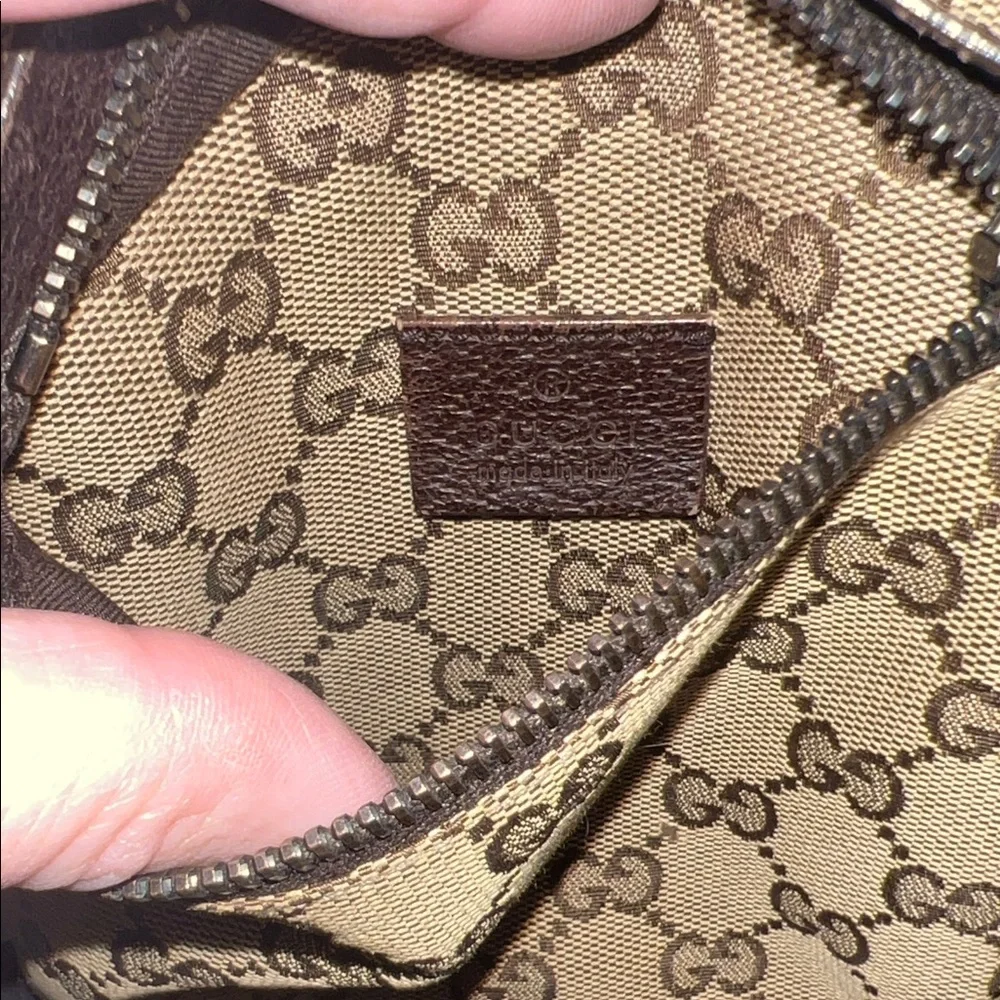 Gucci Beige Brown GG Canvas Belt Bag - Picture 5 of 11